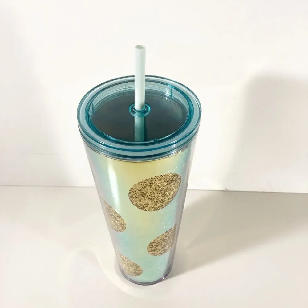 Starbucks Holiday 2020 Glitter Dots 24oz Cold Cup Gold Sparkle Christmas